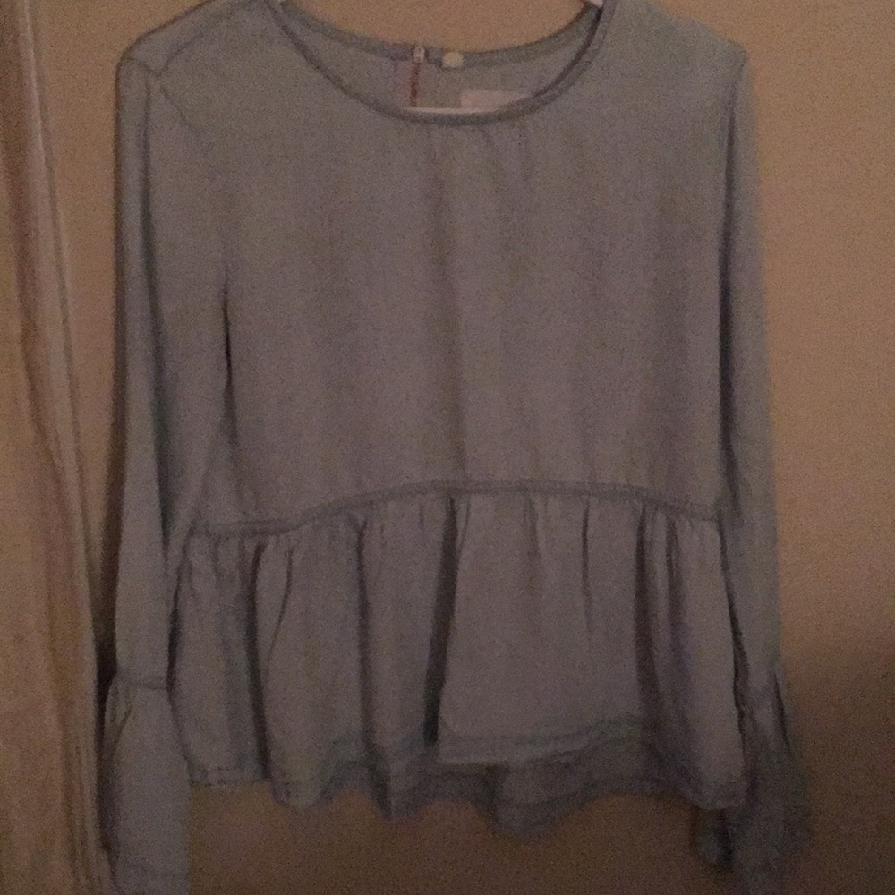A blue long sleeve shirt!